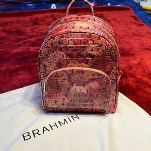 Brahmin Mini Dartmouth signature leather backpack